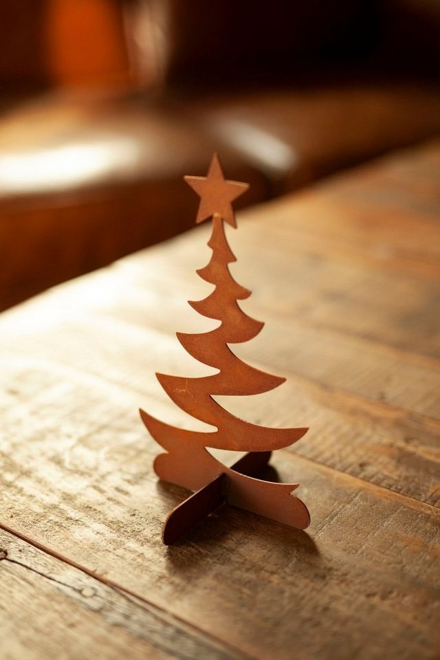 Ferrum Art Weihnachtsfigur Tischdeko Weihnachtsbaum - Edelrost von Ferrum Art