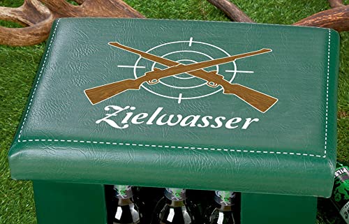 Bierkastensitz Kissen Kastensitz mit Aufschrift Zielwasser Sitzkissen Sitzpolster Hocker Polster Jäger Schützenverein von Ferrum