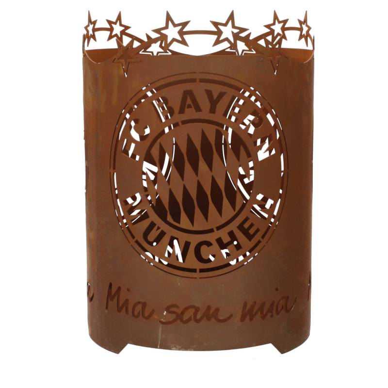 Ferrum Feuerkorb Mia san mia Edelrost FCB rund FCB-005 von Ferrum Art Design GmbH & Co. KG