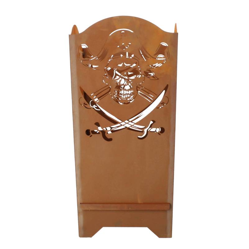 Ferrum Feuerkorb Pirat eckig H 665cm B 32 cm Edelrost von Ferrum Art Design GmbH & Co. KG