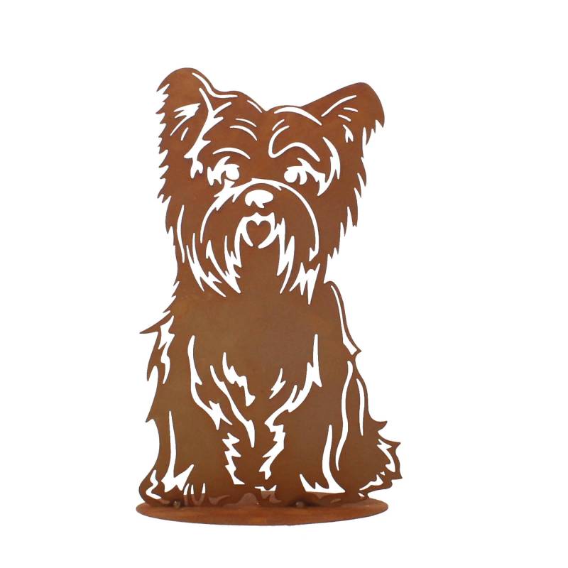 Ferrum Gartendeko Hund Bello 52x31cm Edelrost 5-0526 von Ferrum Art Design GmbH & Co. KG