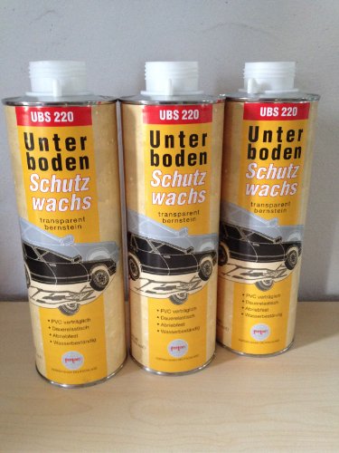 3 X (3X1Liter) Fertan UBS Wachs-Unterbodenschutz 1 Liter Kartusche von Fertan