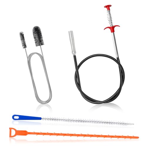 4 Stück Krallengreifer,Abflussreiniger Spirale,Doppelkopf Flexible Reinigungsbürste,AbflussbüRste für Küche und Bad 4 Stück Krallengreifer,Abflussreiniger Spirale,Doppelkopf Flexible Reinigungsbürste,AbflussbüRste für Küche und Bad von Feruchun