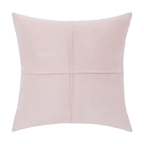 Ferypon Kissenbezug 45x45cm, Dekorative Wildledergewebe Kissenbezug, Sofakissen, Couchkissen, Minimalistischer Stil Dekokissen Zierkissenbezug für Sofa, Terrasse, Büro, Rosa von Ferypon