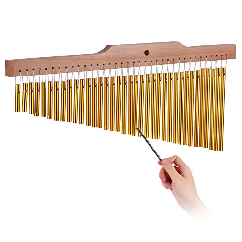 Fesjoy Chimes Windspiele Bar Glockenspiele 36 Notiz Aluminiumlegierung Bar Glockenspiel Holzbarren（Gold） von Fesjoy