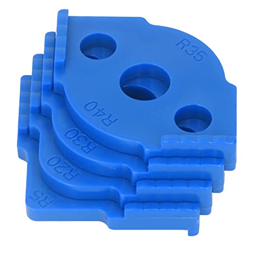 Fesjoy Eckradius -Routing -Vorlagen, 4 PCs Router Jig Abs Holzbearbeitung Halb Gerundeter Positionierer, Einfach für Tisch, Stuhl, Holzbrett mit Robustem Material, 8 Spezifikationen für (Blau) von Fesjoy
