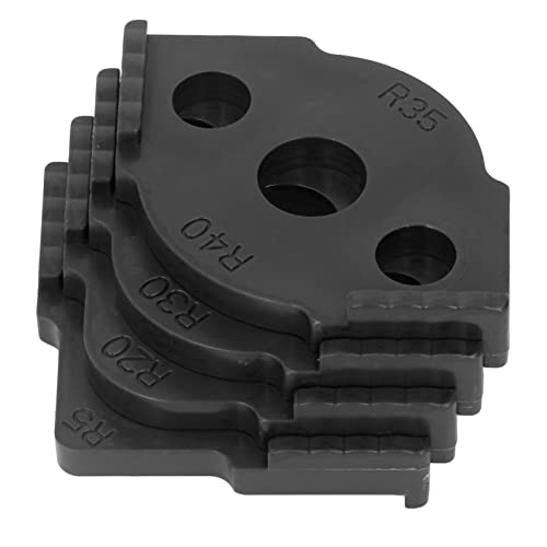 Fesjoy Eckradius -Routing -Vorlagen, 4 PCs Router Jig Abs Holzbearbeitung Halb Gerundeter Positionierer, Einfach für Tisch, Stuhl, Holzbrett mit Robustem Material, 8 Spezifikationen für (Schwarz) von Fesjoy