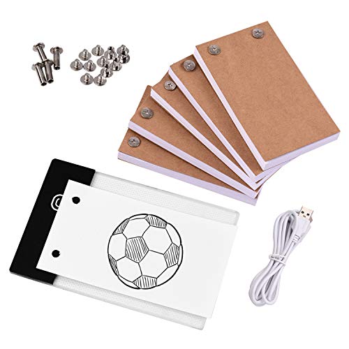 Fesjoy Flip Book Kit mit Lichtpad LED Light Box Tablet 300 Blatt Zeichenpapier Flipbook mit Bindeschrauben zum Zeichnen von Tracing Animation Sketching Cartoon CreationDaumenkino-Kit,Daumenkino-Kit,Da von Fesjoy