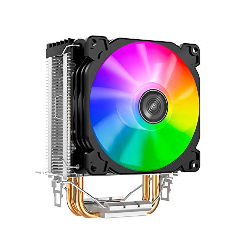 Fesjoy LED CPU Kühler CPU Lüfter 2 Heatpipes Tower CPU Kühler CR-1200 Compatible with Intel LGA1200 / Intel 1151 / AMD AM4 / FM2 + von Fesjoy