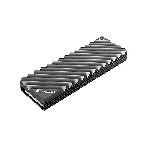 Fesjoy M.2-3 Kühler M.2 SSD-Kühlkörper Aluminium-Kühlkörper Werkzeugloser Kühler mit Wärmeleitpad Compatible with M.2 2280 SSD Grau von Fesjoy