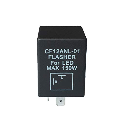 Fesjoy Relais, 2-poliges CF12ANL-01 elektronisches LED-Blinkrelais Fix Blinker Hyper Flash-Problem von Fesjoy