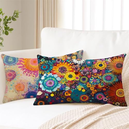 Kissen Abstrakt Kissenbezug 40x80 cm 2er Set Outdoor Kissen Bunte Kleines Dekokissen Leinen Rechteck Kissenbezüge für Garten Balkon Wohnzimmer Sofa Schlafzimmer Bett Büro Herbst Deko Gifts 2s-1 Kissen Abstrakt Kissenbezug 40x80 cm 2er Set Outdoor Kissen Bunte Kleines Dekokissen Leinen Rechteck Kissenbezüge für Garten Balkon Wohnzimmer Sofa Schlafzimmer Bett Büro Herbst Deko Gifts 2s-1 von Fesnfuae