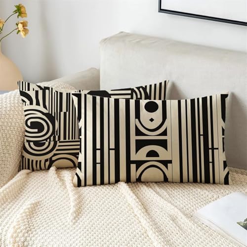 Kissenbezug 30x50 cm Beige Kissen Schwarz Sofakissen 2 Stück Kissenbezüge Samt Pillow mit Unsichtbarem Reißverschluss Kissenhüllen für Gartenkissen Couchkissen Balkonkissen Outdoorkissen Deko 2s-874 Kissenbezug 30x50 cm Beige Kissen Schwarz Sofakissen 2 Stück Kissenbezüge Samt Pillow mit Unsichtbarem Reißverschluss Kissenhüllen für Gartenkissen Couchkissen Balkonkissen Outdoorkissen Deko 2s-874 von Fesnfuae