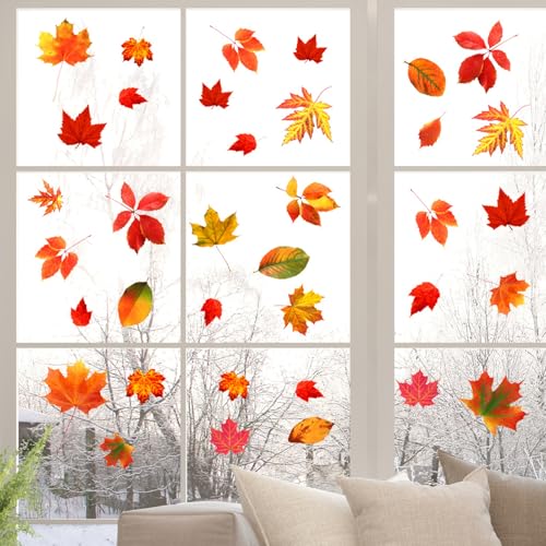 Fesnova Fensterbilder herbst, 2 Stück Herbst Ahornblatt Fensteraufkleber für Glasfenster, Wiederverwendbare Ahornblatt Fenstersticker für Herbst, Erntedankfest, Party, Zuhause, Thanksgiving Herbstdeko Fesnova Fensterbilder herbst, 2 Stück Herbst Ahornblatt Fensteraufkleber für Glasfenster, Wiederverwendbare Ahornblatt Fenstersticker für Herbst, Erntedankfest, Party, Zuhause, Thanksgiving Herbstdeko von Fesnova