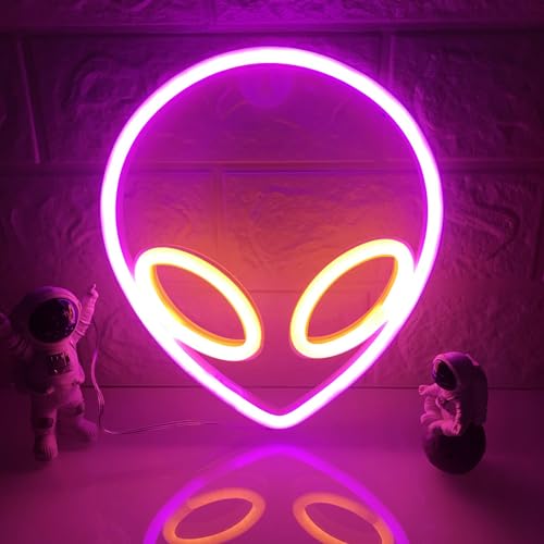 Alien Logo Nachtlichter mit seltsamen Formen Spezielle Beleuchtung Dekorationen LED Neon Lichter Energiesparende Halloween Dekorationen, an Freunde Kinder und Urlaub Dekorationen geben von Fespcj