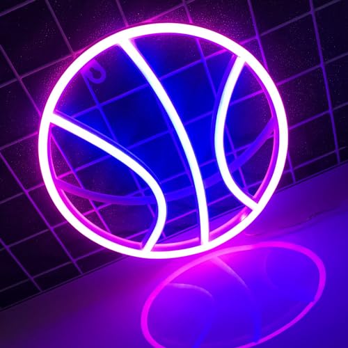 Buntes kühles Basketball Licht Logo für Bars, Clubs, Schlafzimmer Nachtlichter, Geburtstagsgeschenke, Fensterdekorationen, Energieeinsparung und niedrigen Stromverbrauch, Camping Beleuchtung von Fespcj