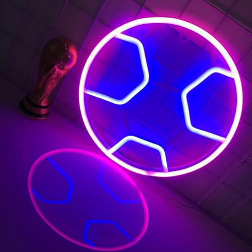 Fußball LED Neon Zeichen, rosa+blau, USB/Batterie Dual Use, Wohnzimmer, Schlafzimmer Dekoration, Partei, Jungen und Mädchen, Liebhaber, Club Logo, Bar Dekoration Fußball LED Neon Zeichen, rosa+blau, USB/Batterie Dual Use, Wohnzimmer, Schlafzimmer Dekoration, Partei, Jungen und Mädchen, Liebhaber, Club Logo, Bar Dekoration von Fespcj