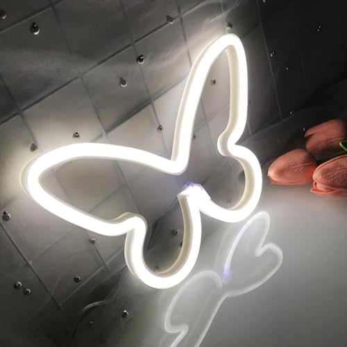 LED Weiß Schmetterling geformte Neonlichter Farbige Lichter Wand Hängende Dekorationen Bars Einkaufszentren Atmosphäre Zimmer Schlafzimmer Layouts von Fespcj