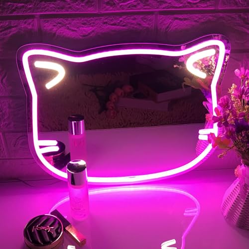Nettes Kätzchen, das Neon-Spiegel-Lichter modelliert, kann auf dem Desktop platziert werden oder das Kinderzimmer suspendiert werden, um Freunde energiesparende praktische Schönheit zu senden Nettes Kätzchen, das Neon-Spiegel-Lichter modelliert, kann auf dem Desktop platziert werden oder das Kinderzimmer suspendiert werden, um Freunde energiesparende praktische Schönheit zu senden von Fespcj