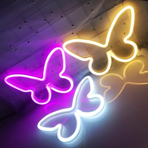 Schmetterling Form LED Neon Hochzeit Party Dekoration Bar Spiele Raum Ambiente Dekoration Multi-Color Kollokation Wahl USB/Batterie Dual Use von Fespcj