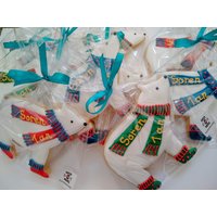 1 Eisbär/Polarbear Aus Lebkuchen in 3 Fraben | Schal Personalisierbar. Geschenkbox Oder Cellophan Tüte von FestKeksShop