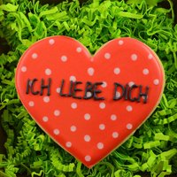 Herz Message Keks-Geschenk Aus Vanille - Oder Schokokeks Im Geschenkkarton, Personalisierbar Mit Deinem Text. Von Fest Keks von FestKeksShop