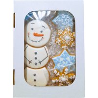 Lebkuchen Schneemann | 18 cm Mit 4 Schneeflocken Im Geschenkkarton | 2217cm von FestKeksShop