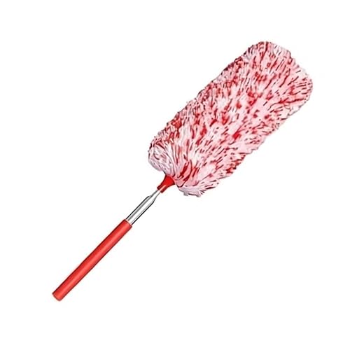 Ausziehbar Staubwedel Staubwischer Teleskopstiel Wedel Mikrofaser 33-81 cm (Rot) von FestPreis