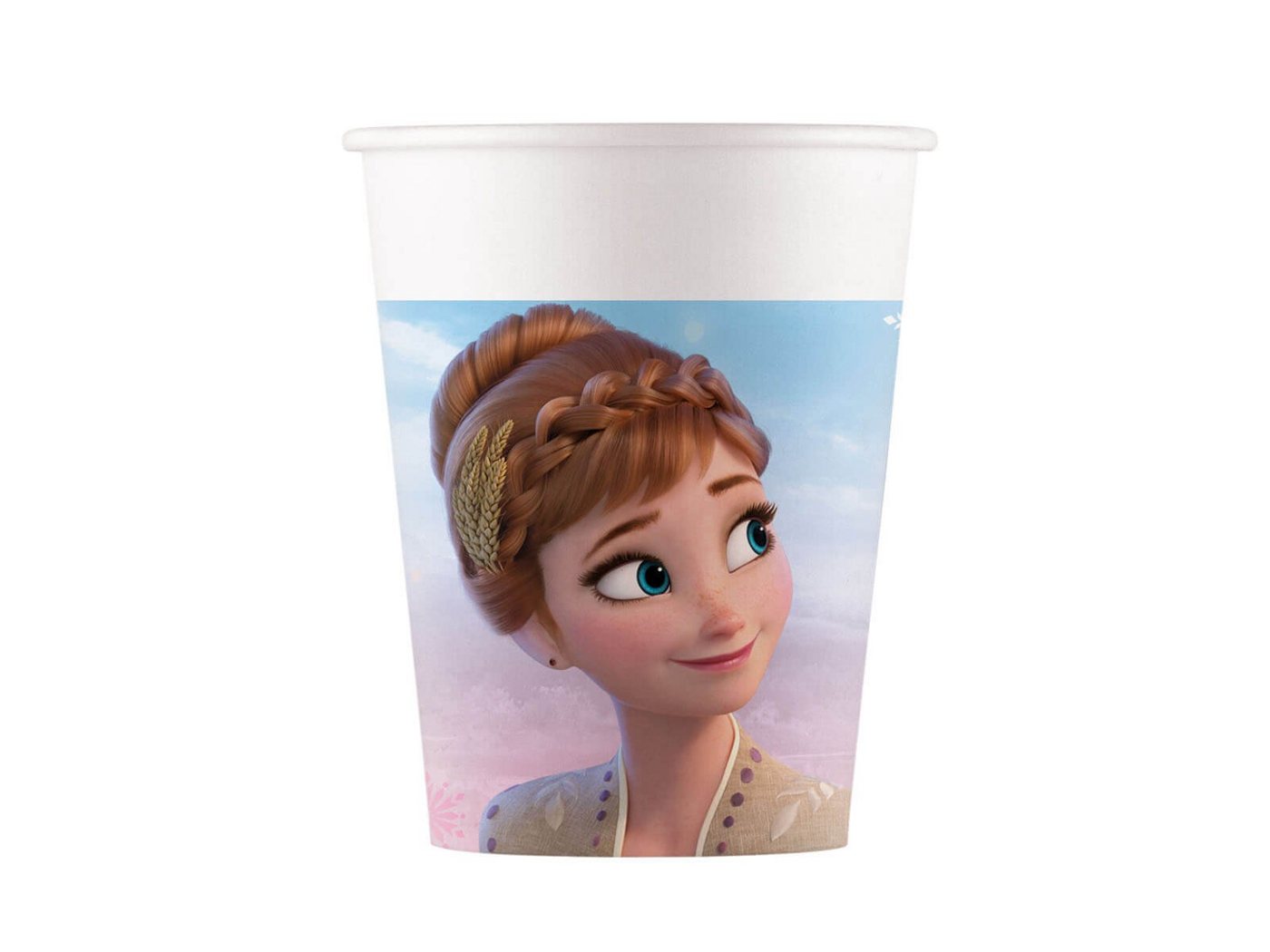 Festivalartikel Einwegbecher Anna FROZEN Princess Set 8 Einwegbecher Pappbecher 200 ml von Festivalartikel