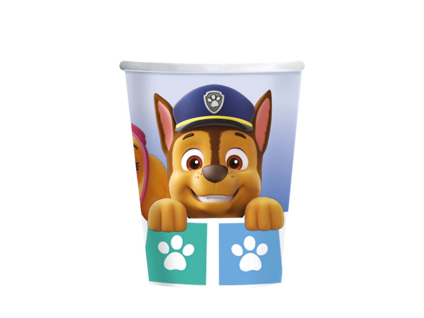 Festivalartikel Einwegbecher Paw Patrol Set 8 Einwegbecher Pappbecher 250 ml von Festivalartikel