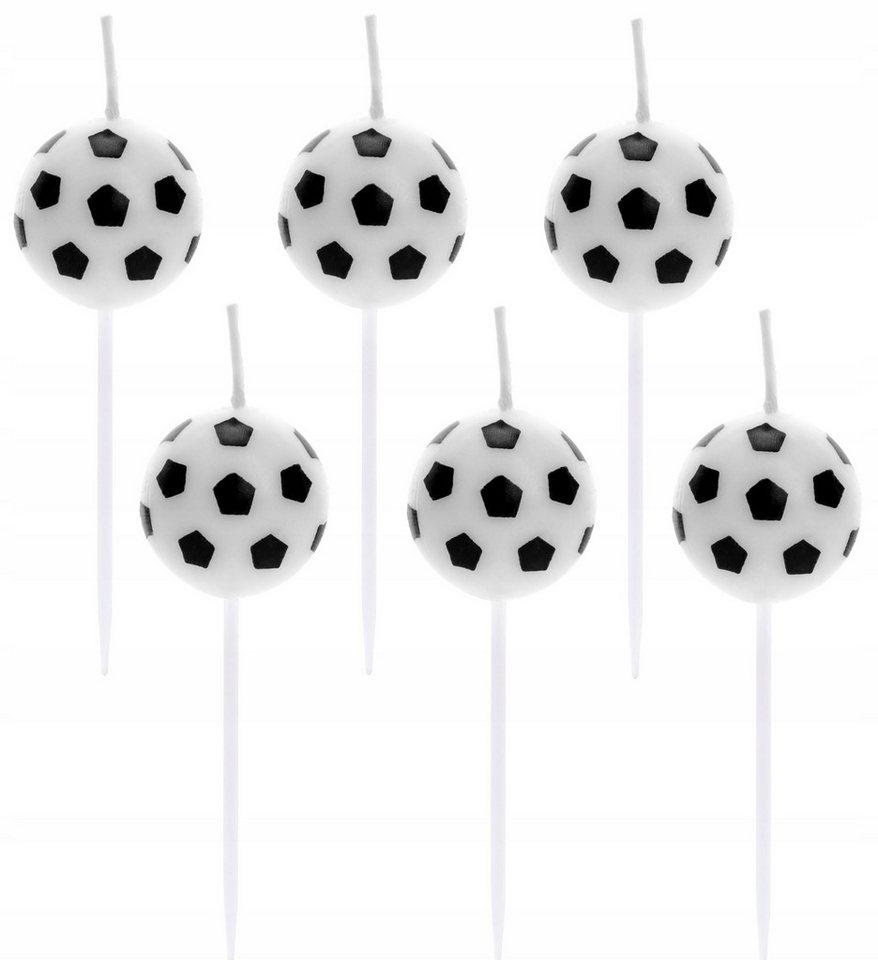 Festivalartikel Geburtstagskerze Fußball-Geburtstagskerzen-Set, 6 Stück, 6-7cm hoch, Fußballkollektion Festivalartikel Geburtstagskerze Fußball-Geburtstagskerzen-Set, 6 Stück, 6-7cm hoch, Fußballkollektion von Festivalartikel