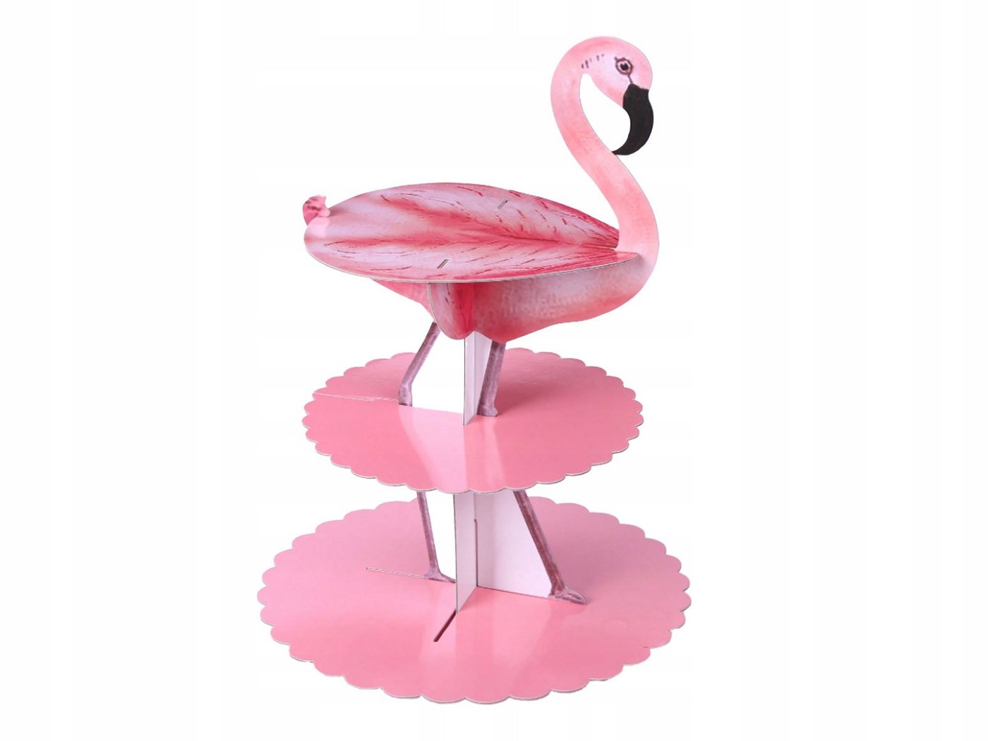 Festivalartikel Kuchenplatte Cupcake Ständer Flamingo Hawaii Muffin Etagere Pappständer Party, (1-tlg) von Festivalartikel