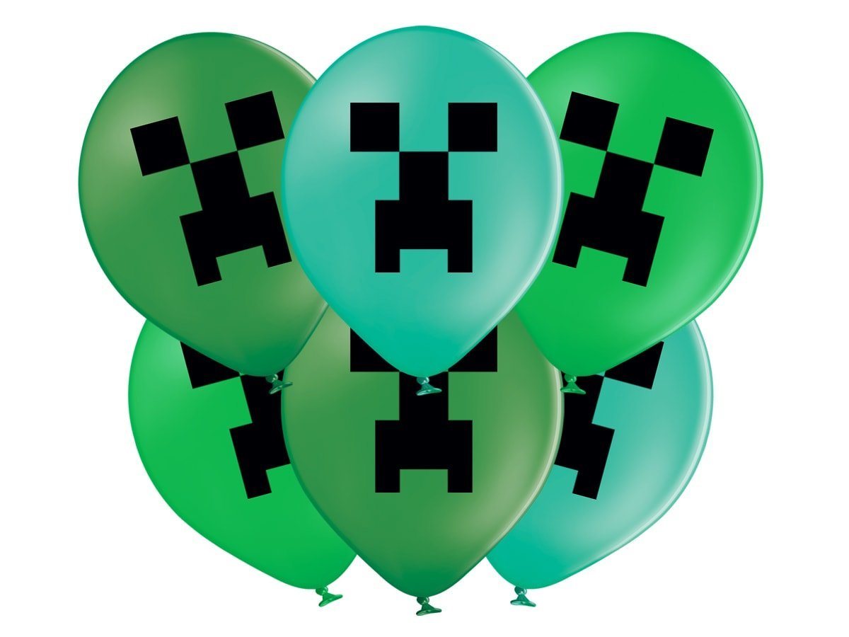 Festivalartikel Luftballon MINECRAFT BALLONS TNT LUFTBALLONS GEBURTSTAG LUFTBALLON SET 6 Stk von Festivalartikel