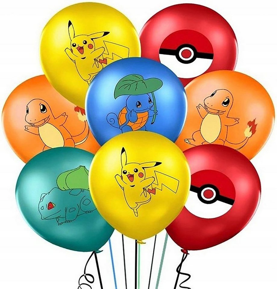 Festivalartikel Luftballon POKEMON LUFTBALLONS GEBURTSTAG LUFTBALLON SET 10 Stk von Festivalartikel