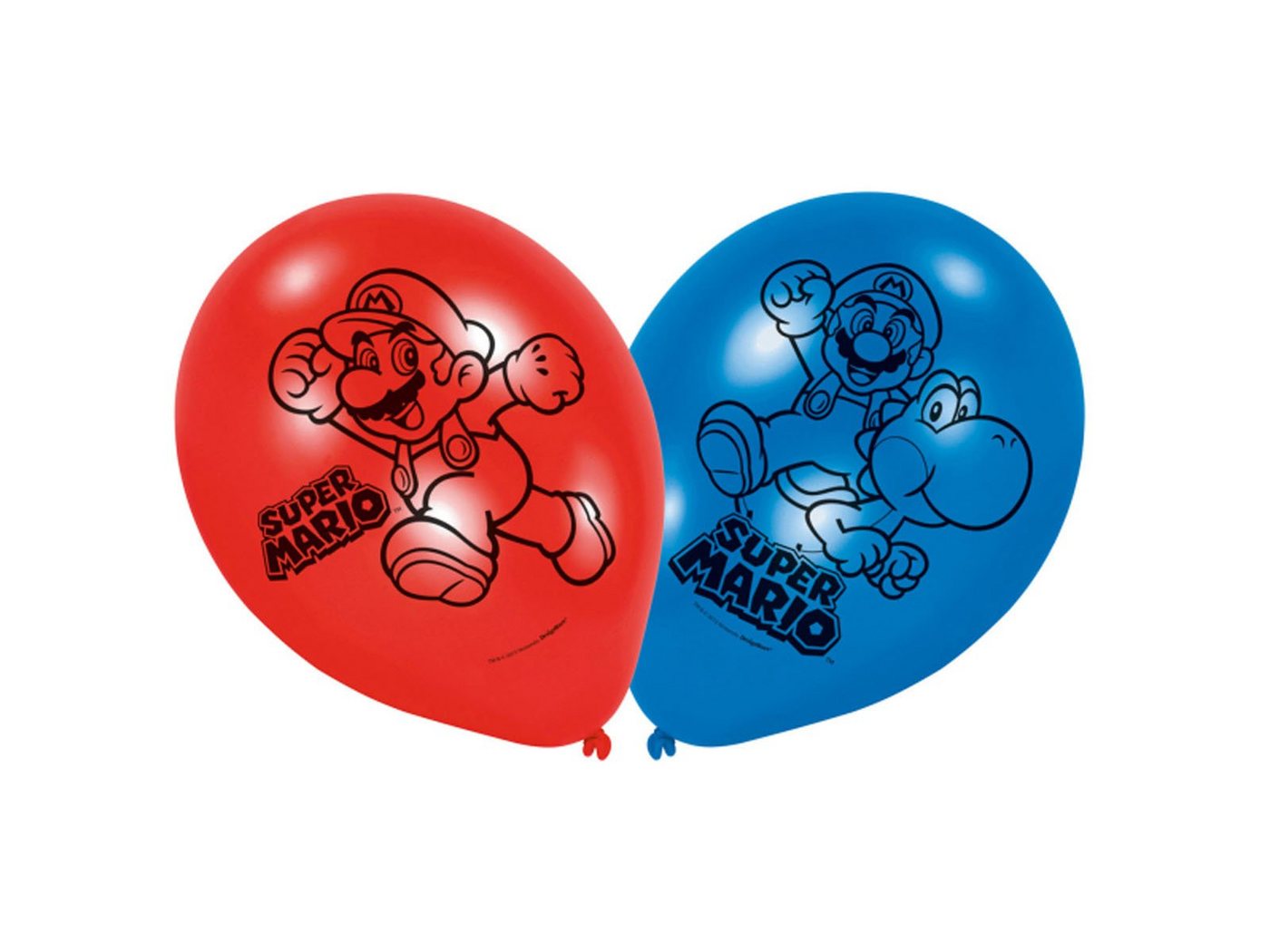 Festivalartikel Luftballon Super Mario Bros LUFTBALLONS GEBURTSTAG LUFTBALLON SET 6 Stk von Festivalartikel
