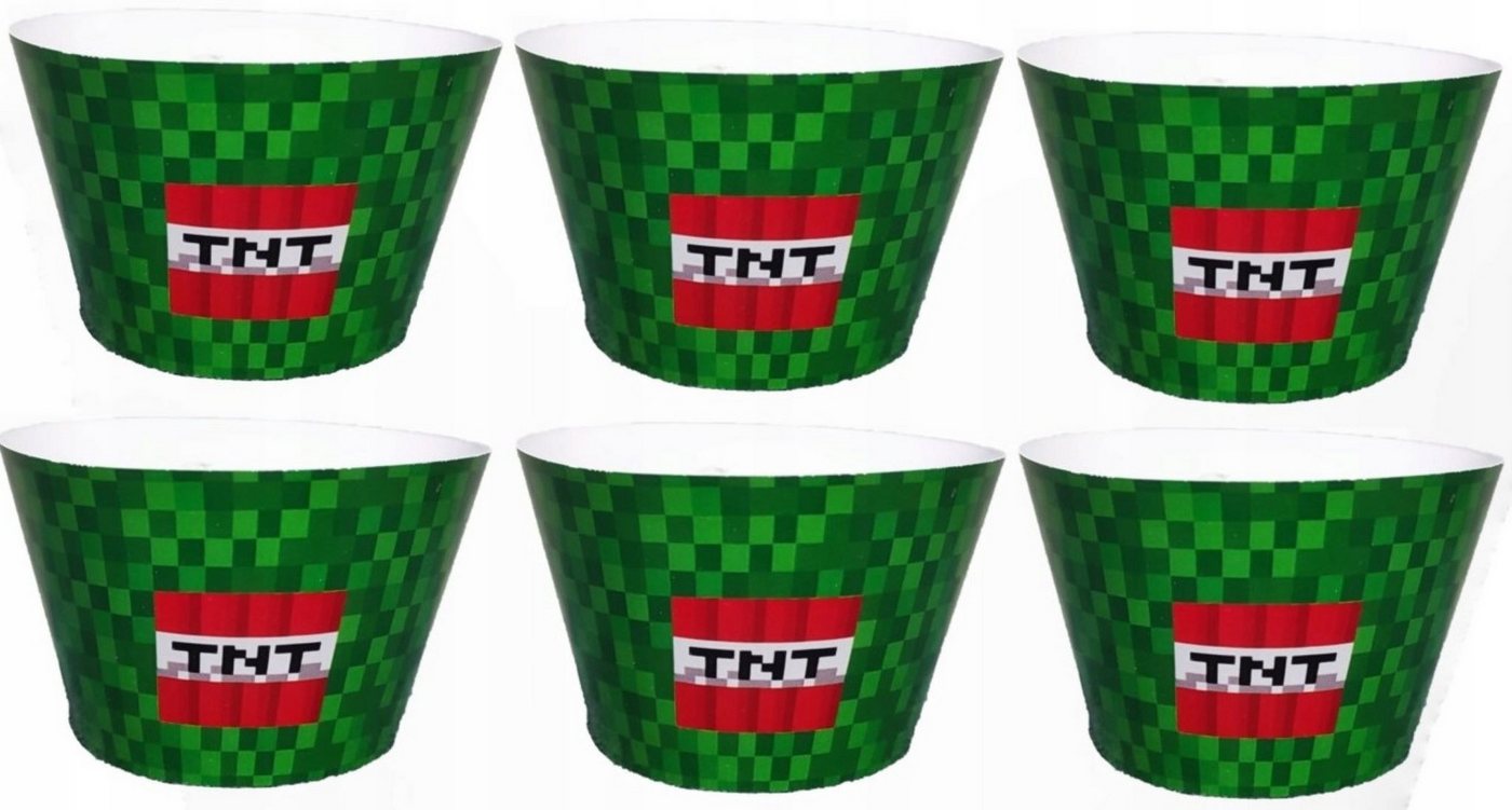 Festivalartikel Muffinform Minecraft Muffinförmchen Deko-Set 6 Stück - Party Zubehör Festivalartikel Muffinform Minecraft Muffinförmchen Deko-Set 6 Stück - Party Zubehör von Festivalartikel