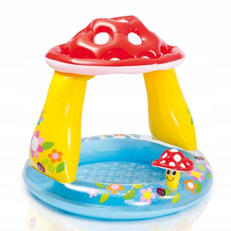 Festivalartikel Schwimmbecken Aufblasbarer Kinderpool Pilz mit Sonnenschutz - Ideal für Kleinkinder von Festivalartikel