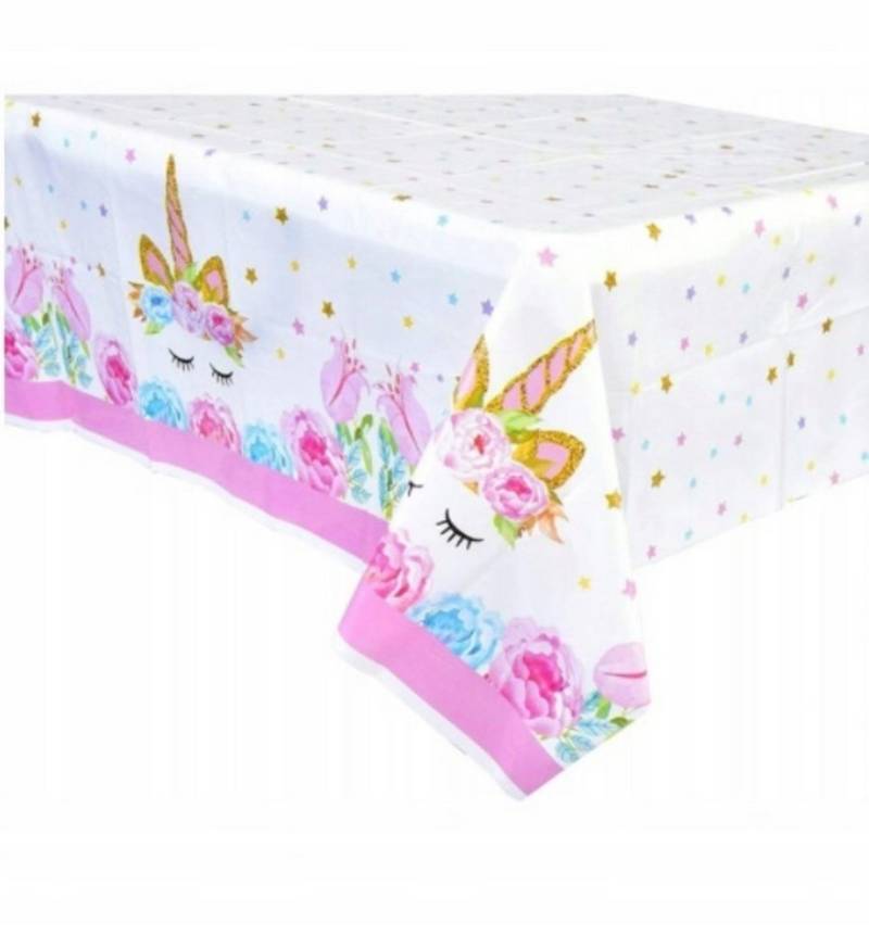 Festivalartikel Tischdecke Einhorn-Tischdecke - Ideal für Geburtstagsfeiern von Festivalartikel