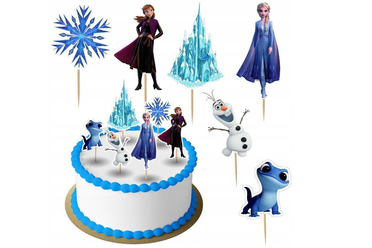Festivalartikel Tortenstecker Elsa Frozen Anna Topper Set 6 Stk Geburstag Torten Deko Kuchen Junge von Festivalartikel