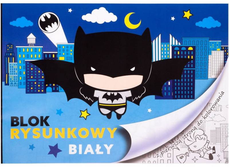 Festivalartikel Zeichenblock Beniamin Zeichenblock A4 Batman, 20 Blätter + Ausmalbild von Festivalartikel