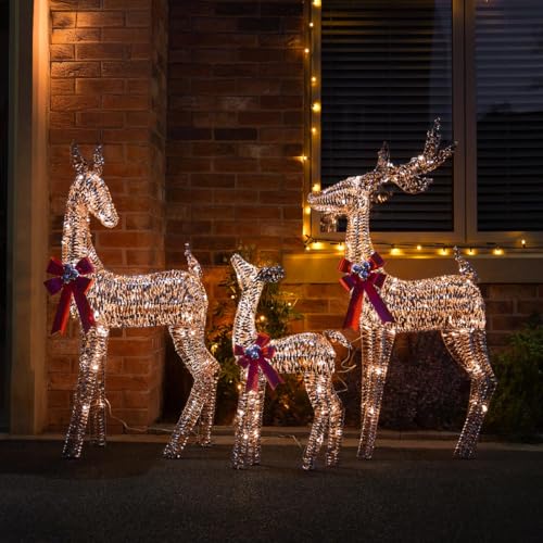 Festive Lights 3er Set LED Rentier Familie warmweiß 125cm strombetrieben Weihnachtsbeleuchtung für außen und innen Weihnachtsfigur Rentier Außen Weihnachts Deko Beleuchtetes Rentier außen Festive Lights 3er Set LED Rentier Familie warmweiß 125cm strombetrieben Weihnachtsbeleuchtung für außen und innen Weihnachtsfigur Rentier Außen Weihnachts Deko Beleuchtetes Rentier außen von Festive Lights