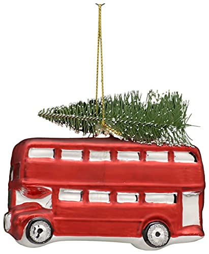 Festive Weihnachtsbaumschmuck London Bus aus Glas Festive Weihnachtsbaumschmuck London Bus aus Glas von Festive