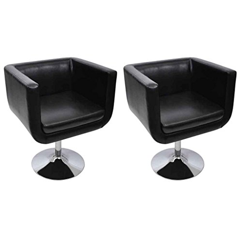 Festnight 2er-Set Sessel Drehstuhl Barsessel Ergonomisch Cocktailsessel für Wohnzimmer oder Schlafraum - Schwarz Festnight 2er-Set Sessel Drehstuhl Barsessel Ergonomisch Cocktailsessel für Wohnzimmer oder Schlafraum - Schwarz von Festnight