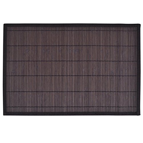 Festnight 6er-Set Bambus-Platzdeckchen Rutschfest Platzsets Tischsets Platzmatten 30x45cm Dunkelbraun Festnight 6er-Set Bambus-Platzdeckchen Rutschfest Platzsets Tischsets Platzmatten 30x45cm Dunkelbraun von Festnight