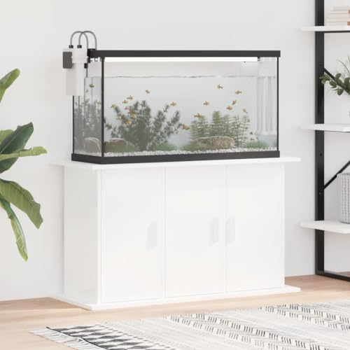 Festnight Aquarium Unterschrank Aquariumständer Aquarienschrank Aquarium Mit Unterschrank Aquarienschrank holz-Hochglanz-Weiß-101 x 41 x 58 cm von Festnight