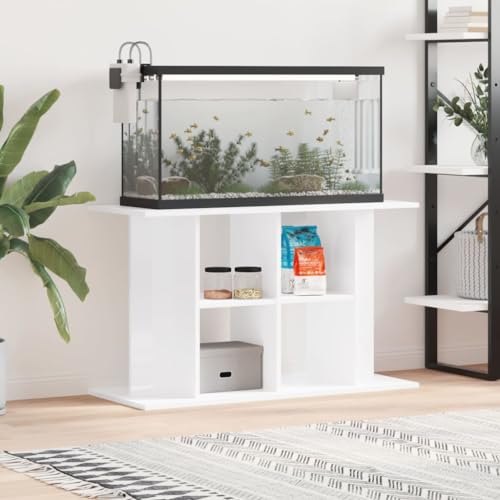 Festnight Aquarium Unterschrank Aquariumständer Hochglanz-Weiß Aquarium Mit Unterschrank Aquarium Stand Aquarium Tisch 100 x 40 x 60 cm Holzwerkstoff Ständer für Aquarium von Festnight