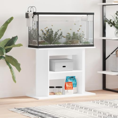 Festnight Aquarium Unterschrank Aquariumständer Weiß Aquarium Mit Unterschrank Aquarium Stand Aquarium Tisch 80 x 35 x 60 cm Holzwerkstoff Ständer für Aquarium von Festnight