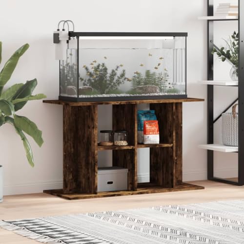 Festnight Aquarium Unterschrank mit Stauraum Aquariumständer 100 x 40 x 60 cm Aquariumschrank mit Fächer Räuchereiche Aquarium Mit Unterschrank Aquarium Stand Aquarium Tisch Ständer für Aquarium Holz von Festnight