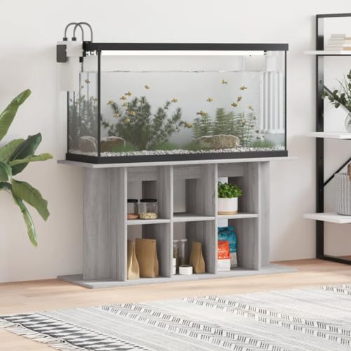 Festnight Aquarium Unterschrank mit Stauraum Aquariumständer 120 x 40 x 60 cm Aquariumschrank mit Fächer Betongrau Aquarium Mit Unterschrank Aquarium Stand Aquarium Tisch Ständer für Aquarium Holz von Festnight