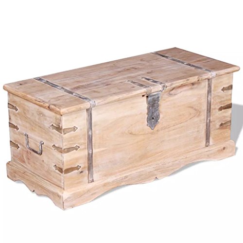 Festnight Aufbewahrungstruhe aus Akazienholz | Couchtisch Truhe Massivholz Tischtruhe mit 2 Seitengriffen, Handgefertigt 90 x 40 x 40 cm Braun Festnight Aufbewahrungstruhe aus Akazienholz | Couchtisch Truhe Massivholz Tischtruhe mit 2 Seitengriffen, Handgefertigt 90 x 40 x 40 cm Braun von Festnight